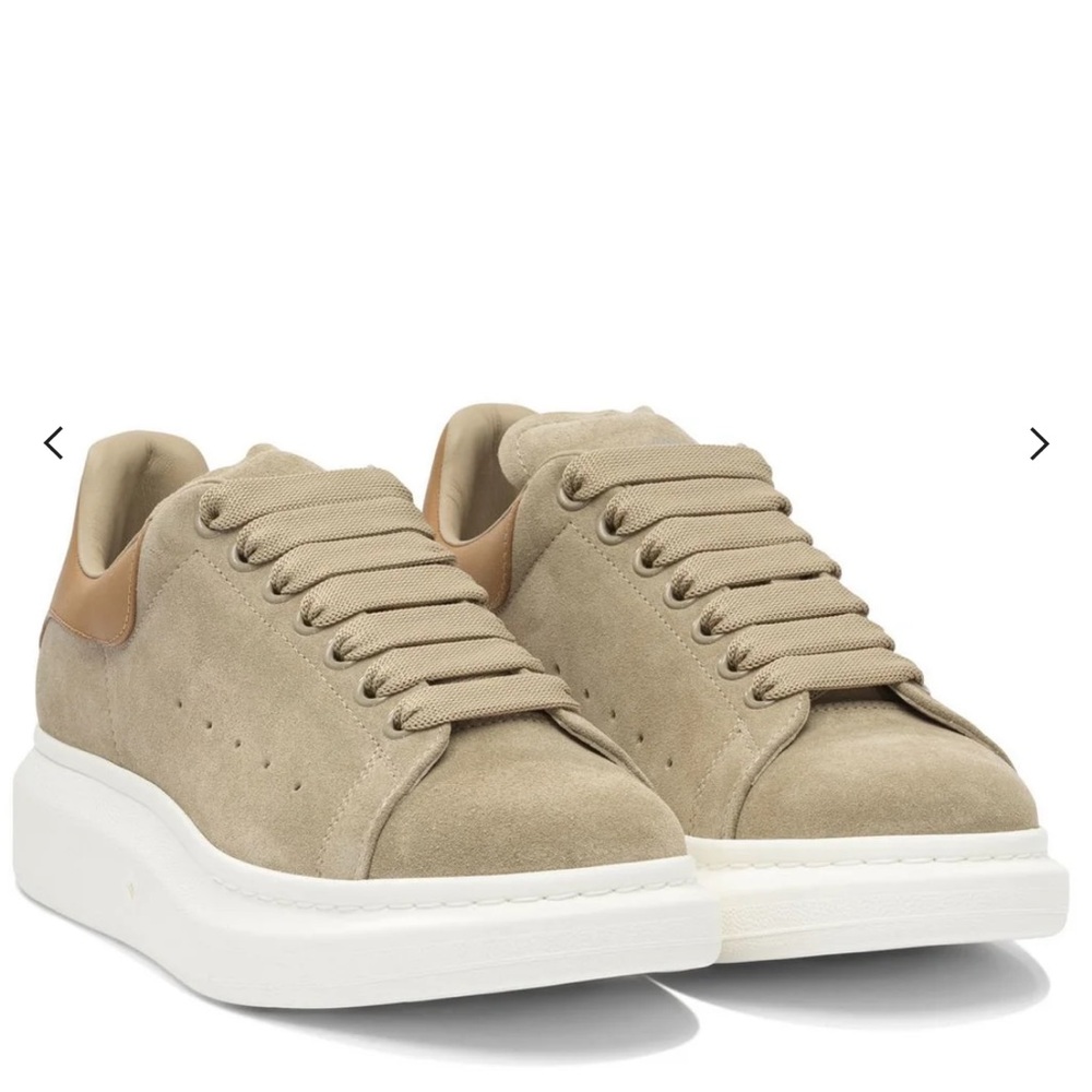 💯 Authentic Men's Alexander McQueen Sneaker Rubber Volcano Suede Color Rock/Cara